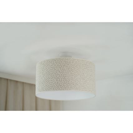 Brilagi - Tvirtinamas sietynas BOUCLE ROLLER 1xE27/15W/230V diametras 45 cm kreminė
