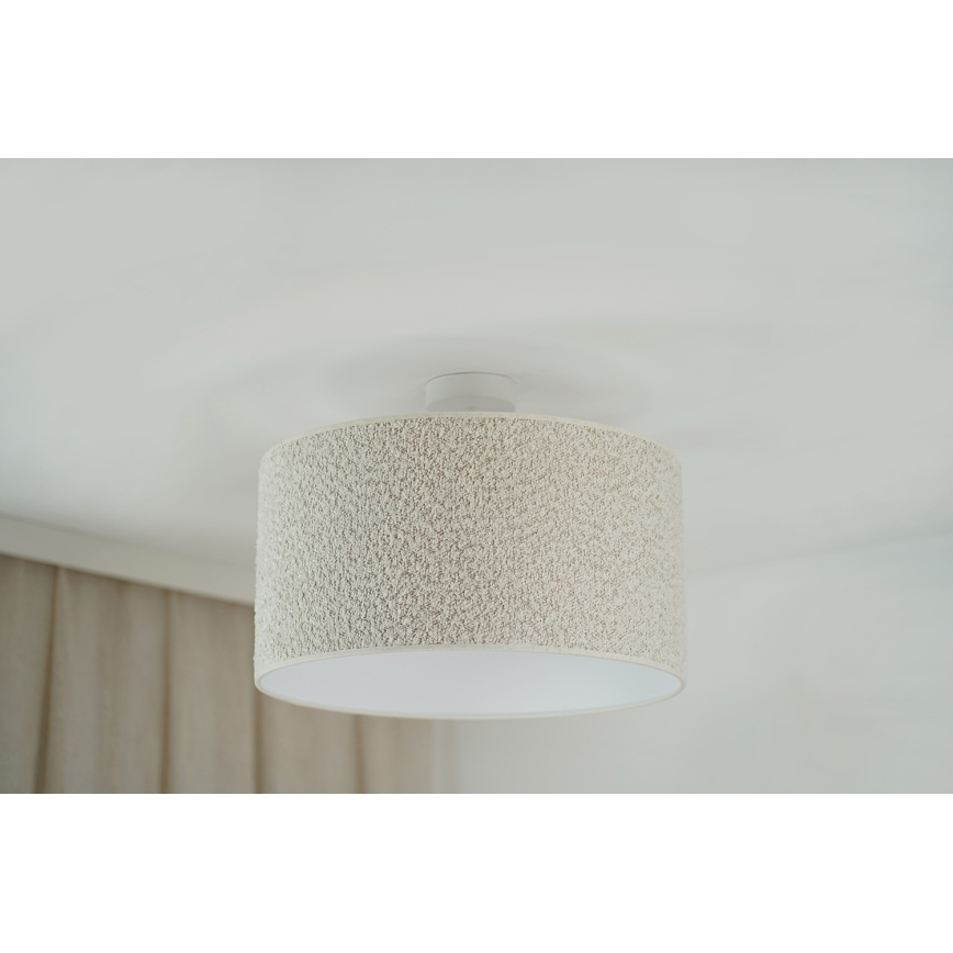 Brilagi - Tvirtinamas sietynas BOUCLE ROLLER 1xE27/15W/230V diametras 45 cm kreminė