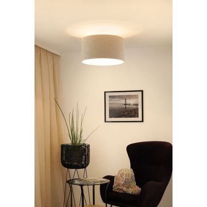 Brilagi - Tvirtinamas sietynas BOUCLE ROLLER 1xE27/15W/230V diametras 45 cm kreminė