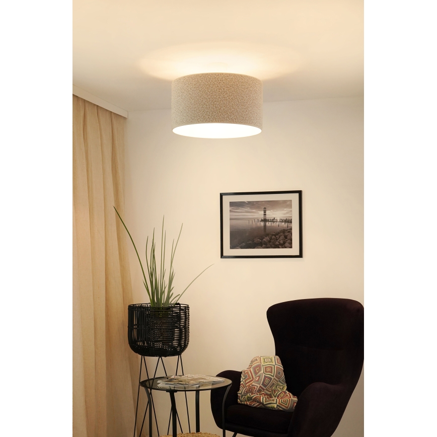 Brilagi - Tvirtinamas sietynas BOUCLE ROLLER 1xE27/15W/230V diametras 45 cm kreminė