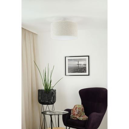 Brilagi - Tvirtinamas sietynas BOUCLE ROLLER 1xE27/15W/230V diametras 45 cm kreminė