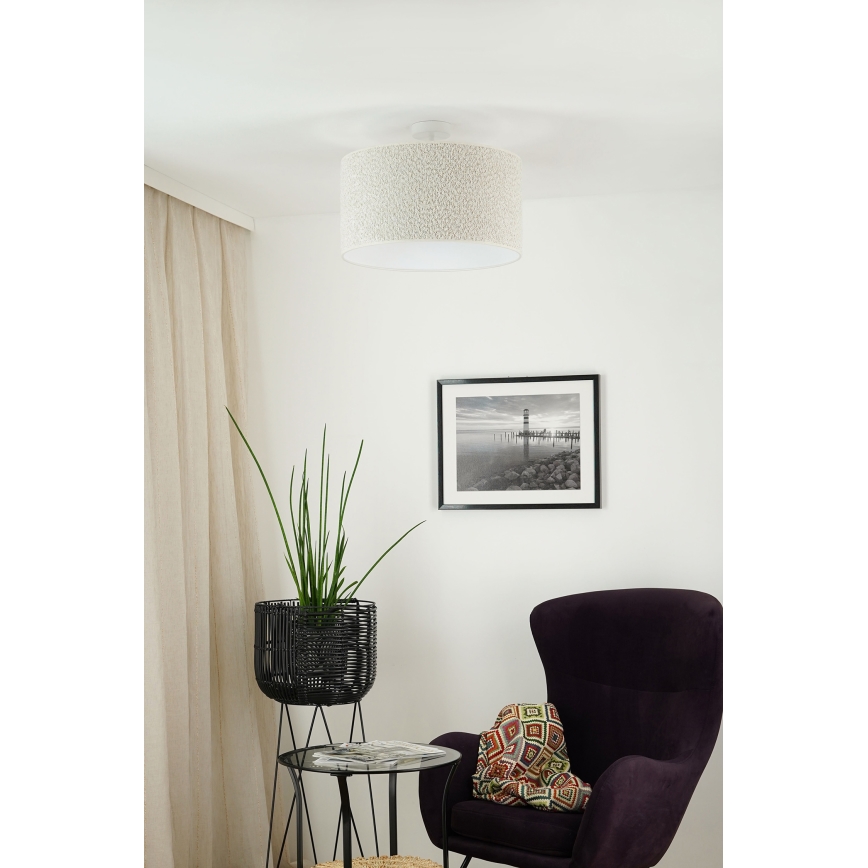 Brilagi - Tvirtinamas sietynas BOUCLE ROLLER 1xE27/15W/230V diametras 45 cm kreminė