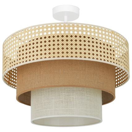 Brilagi - Tvirtinamas sietynas CEDAR LUNETA 1xE27/15W/230V diametras 45 cm smėlio spalva/ruda/kreminė