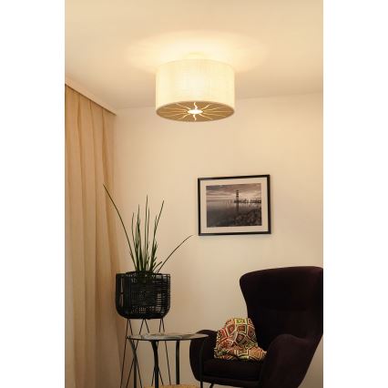 Brilagi - Tvirtinamas sietynas COUNTRY ROLLER 1xE27/15W/230V diametras 45 cm kreminė