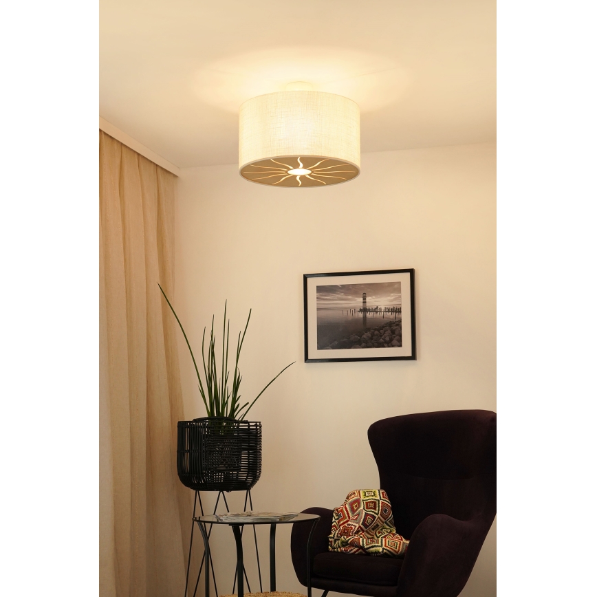 Brilagi - Tvirtinamas sietynas COUNTRY ROLLER 1xE27/15W/230V diametras 45 cm kreminė