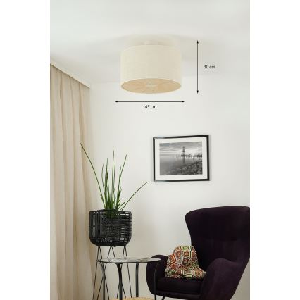 Brilagi - Tvirtinamas sietynas COUNTRY ROLLER 1xE27/15W/230V diametras 45 cm kreminė