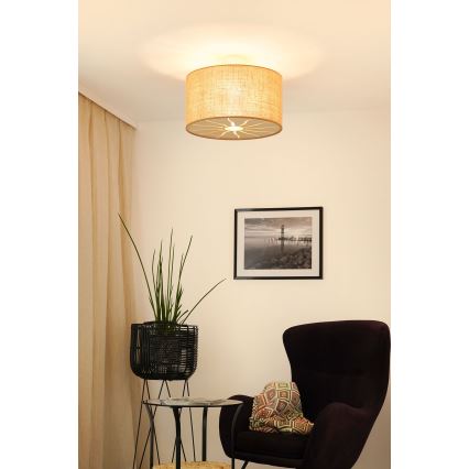 Brilagi - Tvirtinamas sietynas COUNTRY ROLLER 1xE27/15W/230V diametras 45 cm smėlio spalva