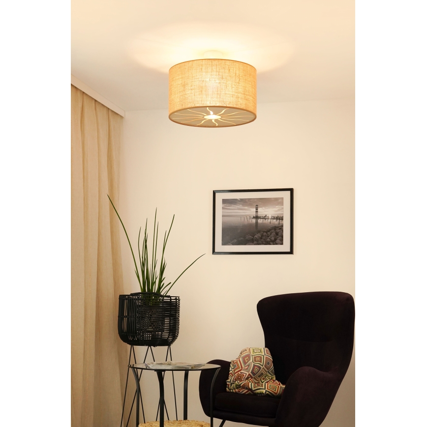 Brilagi - Tvirtinamas sietynas COUNTRY ROLLER 1xE27/15W/230V diametras 45 cm smėlio spalva