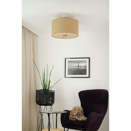 Brilagi - Tvirtinamas sietynas COUNTRY ROLLER 1xE27/15W/230V diametras 45 cm smėlio spalva