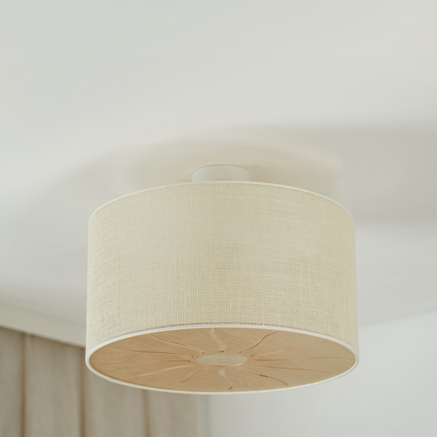 Brilagi - Tvirtinamas sietynas COUNTRY ROLLER 1xE27/15W/230V diametras 50 cm kreminė