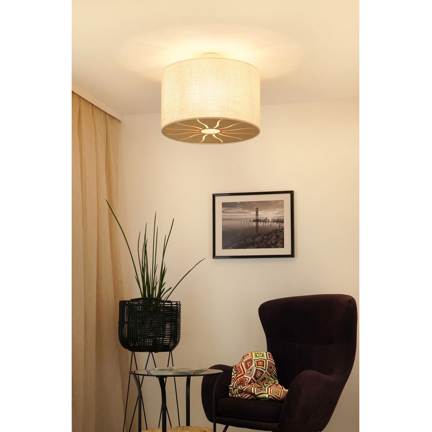 Brilagi - Tvirtinamas sietynas COUNTRY ROLLER 1xE27/15W/230V diametras 50 cm kreminė