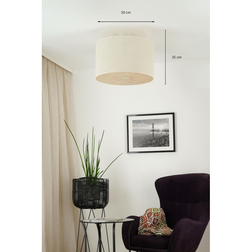 Brilagi - Tvirtinamas sietynas COUNTRY ROLLER 1xE27/15W/230V diametras 50 cm kreminė