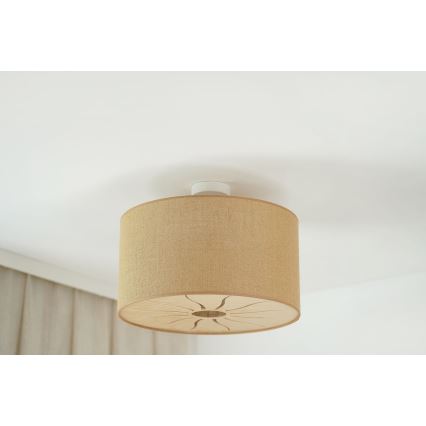 Brilagi - Tvirtinamas sietynas COUNTRY ROLLER 1xE27/15W/230V diametras 50 cm smėlio spalva