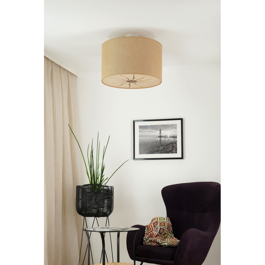 Brilagi - Tvirtinamas sietynas COUNTRY ROLLER 1xE27/15W/230V diametras 50 cm smėlio spalva