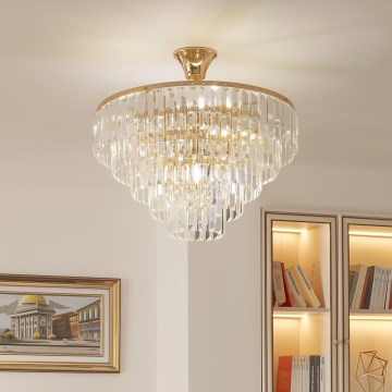 Brilagi - Tvirtinamas sietynas CRYSTAL 5xE14/40W/230V auksas