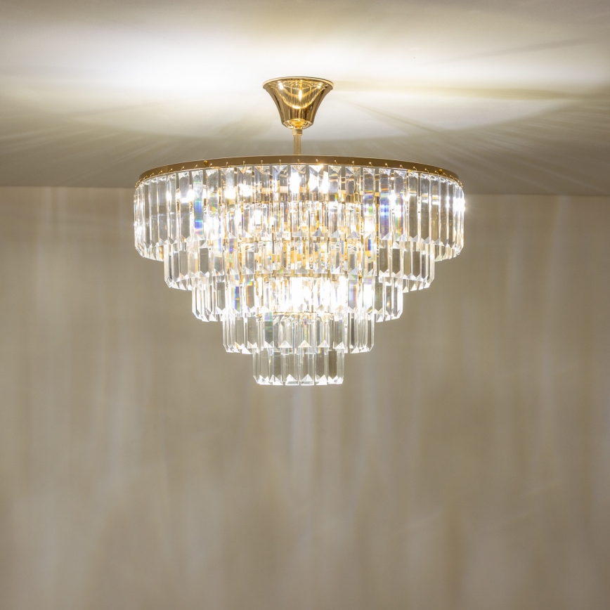 Brilagi - Tvirtinamas sietynas CRYSTAL 5xE14/40W/230V auksas