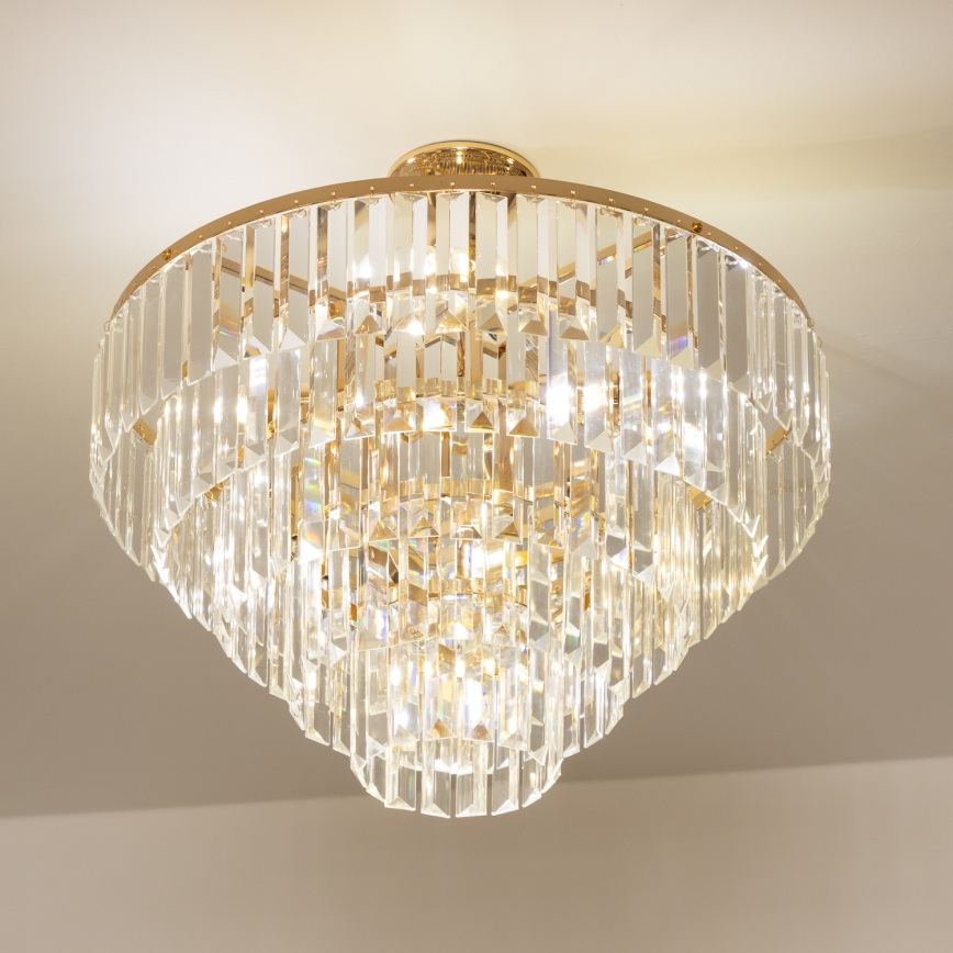 Brilagi - Tvirtinamas sietynas CRYSTAL 5xE14/40W/230V auksas