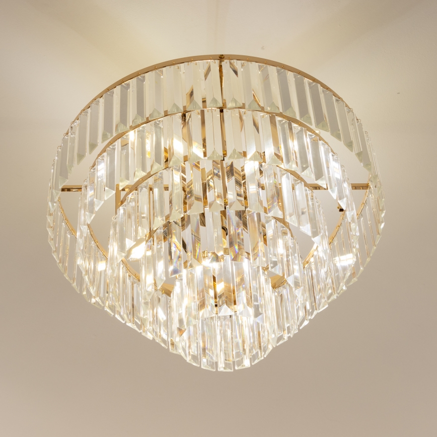 Brilagi - Tvirtinamas sietynas CRYSTAL 5xE14/40W/230V auksas