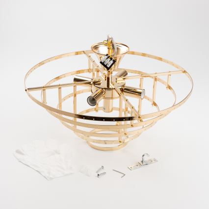 Brilagi - Tvirtinamas sietynas CRYSTAL 5xE14/40W/230V auksas
