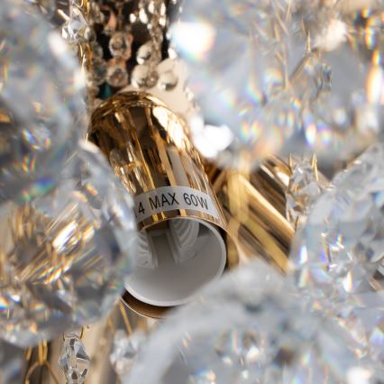 Brilagi - Tvirtinamas sietynas CRYSTAL 6xE14/60W/230V auksas