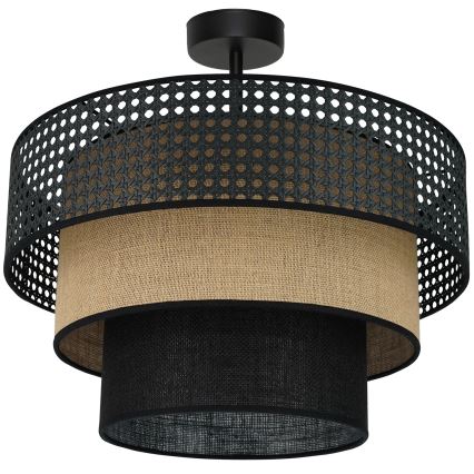 Brilagi - Tvirtinamas sietynas DAKOTA LUNETA 1xE27/15W/230V diametras 45 cm juoda/smėlio spalva