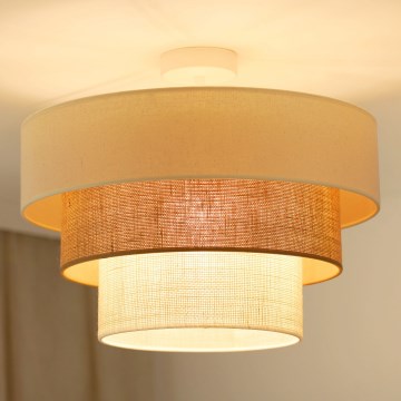 Brilagi - Tvirtinamas sietynas DENVER LUNETA 1xE27/15W/230V diametras 45 cm smėlio spalva/ruda/kreminė