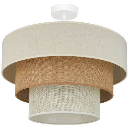 Brilagi - Tvirtinamas sietynas DENVER LUNETA 1xE27/15W/230V diametras 45 cm smėlio spalva/ruda/kreminė