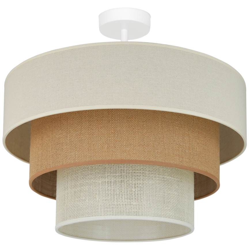 Brilagi - Tvirtinamas sietynas DENVER LUNETA 1xE27/15W/230V diametras 45 cm smėlio spalva/ruda/kreminė