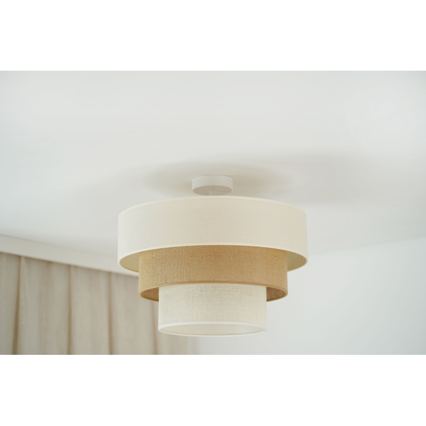 Brilagi - Tvirtinamas sietynas DENVER LUNETA 1xE27/15W/230V diametras 45 cm smėlio spalva/ruda/kreminė