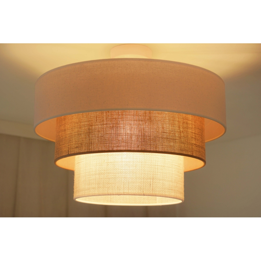 Brilagi - Tvirtinamas sietynas DENVER LUNETA 1xE27/15W/230V diametras 45 cm smėlio spalva/ruda/kreminė