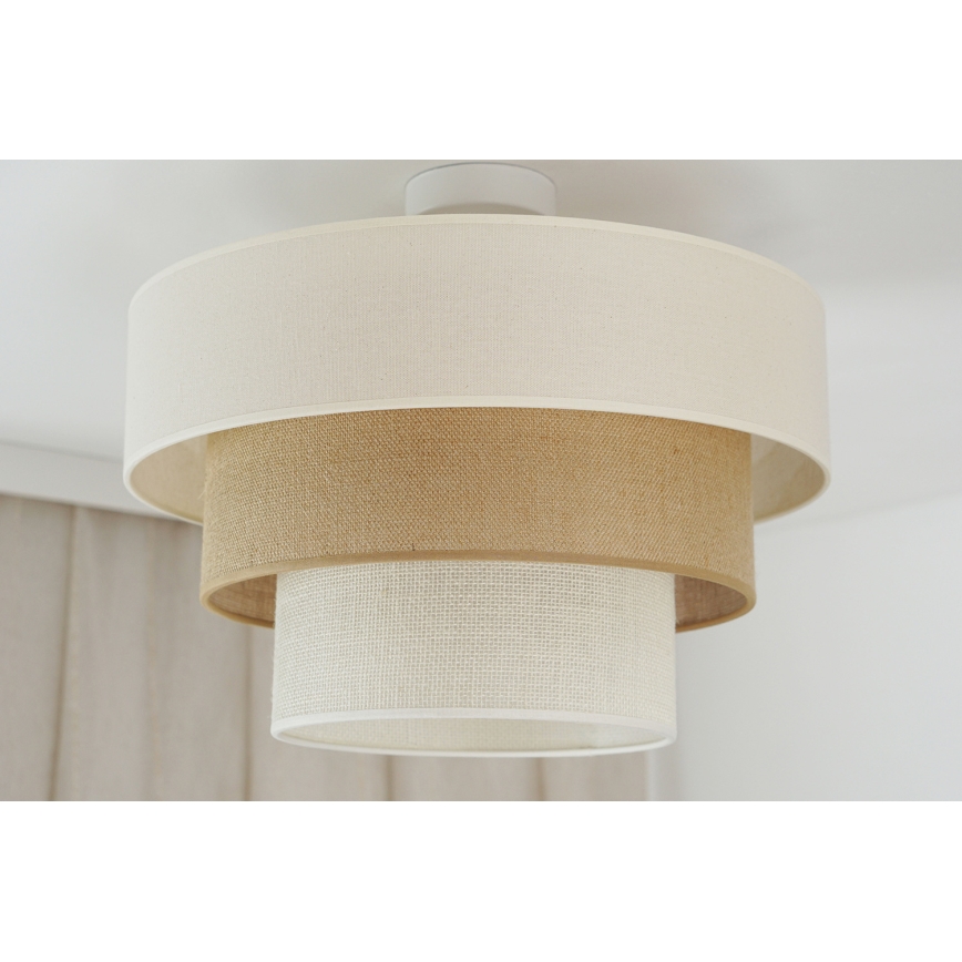 Brilagi - Tvirtinamas sietynas DENVER LUNETA 1xE27/15W/230V diametras 45 cm smėlio spalva/ruda/kreminė