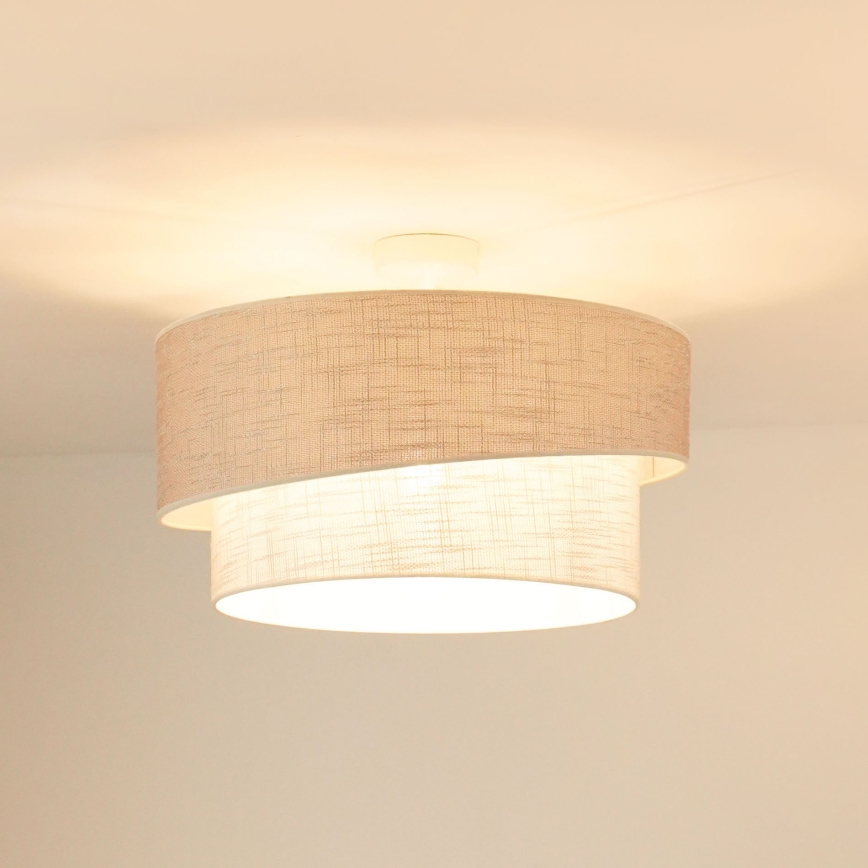 Brilagi - Tvirtinamas sietynas DOVER SHINE 1xE27/15W/230V diametras 50 cm pilka/kreminė