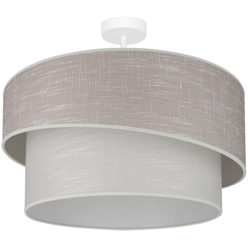 Brilagi - Tvirtinamas sietynas DOVER SHINE 1xE27/15W/230V diametras 50 cm pilka/kreminė