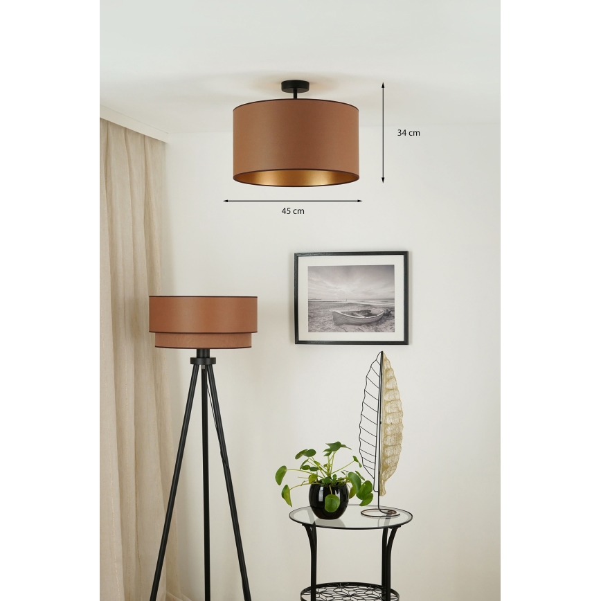 Brilagi - Tvirtinamas sietynas OREGON ROLLER VEGE 1xE27/15W/230V diametras 45 cm ruda