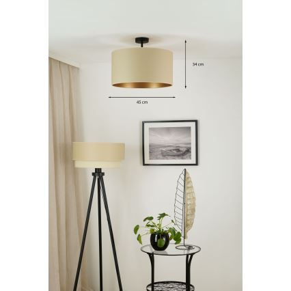 Brilagi - Tvirtinamas sietynas OREGON ROLLER VEGE 1xE27/15W/230V diametras 45 cm smėlio spalva