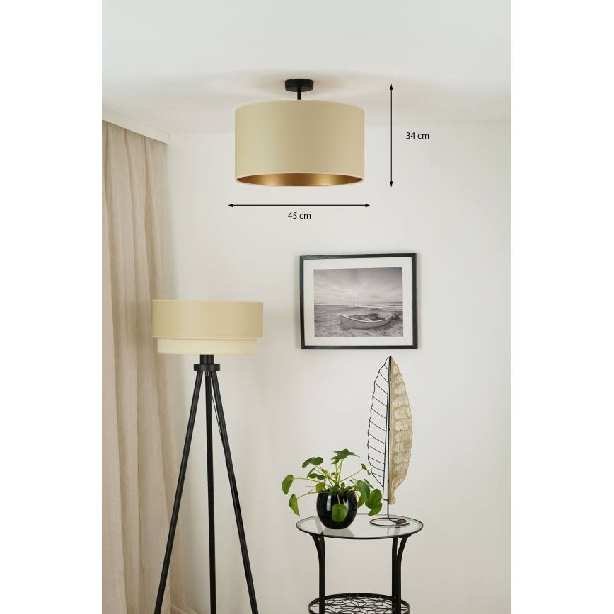 Brilagi - Tvirtinamas sietynas OREGON ROLLER VEGE 1xE27/15W/230V diametras 45 cm smėlio spalva