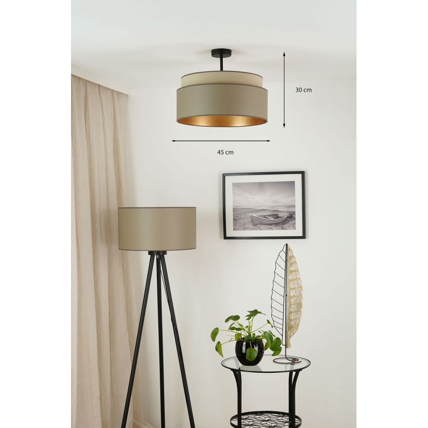 Brilagi - Tvirtinamas sietynas OREGON VEGE 1xE27/15W/230V diametras 45 cm pilka