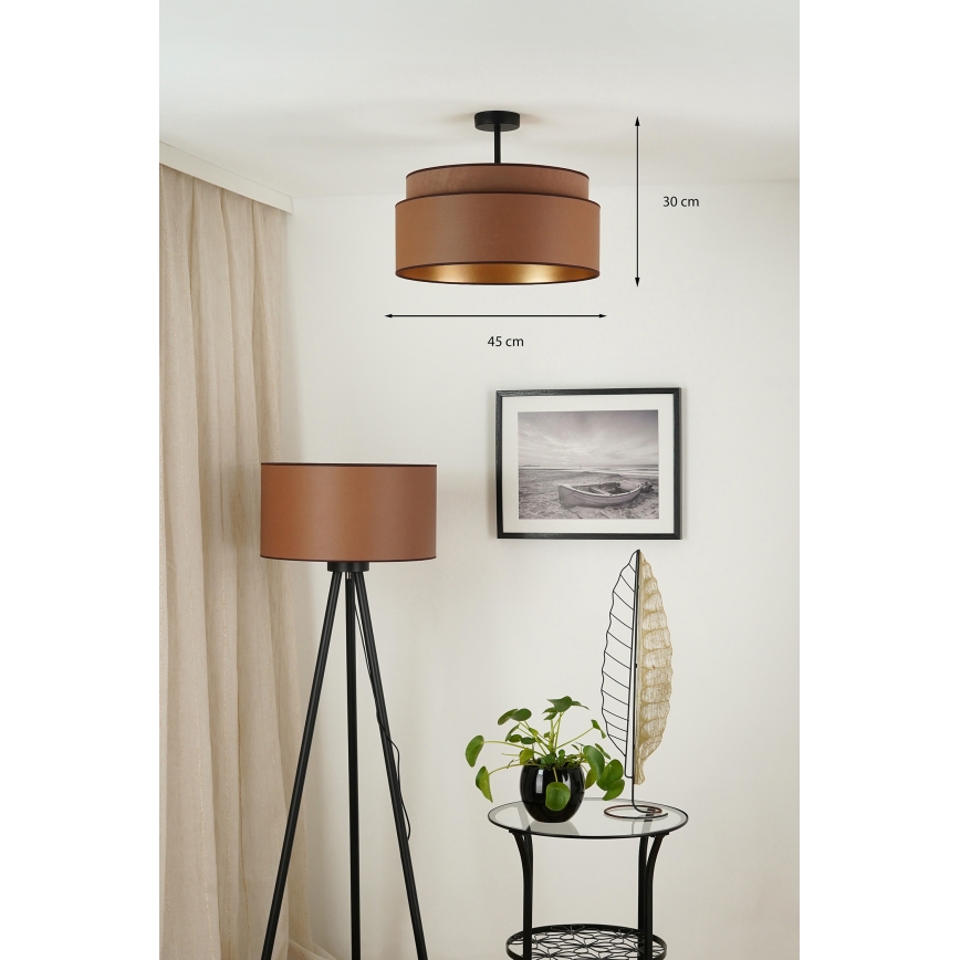 Brilagi - Tvirtinamas sietynas OREGON VEGE 1xE27/15W/230V diametras 45 cm ruda