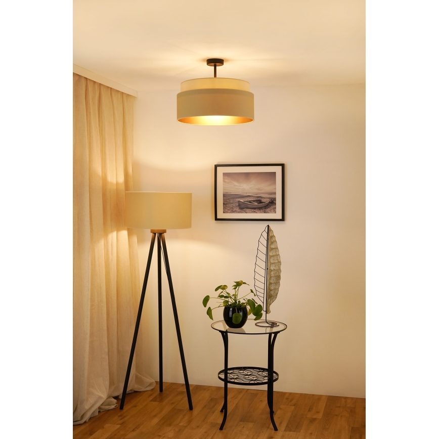 Brilagi - Tvirtinamas sietynas OREGON VEGE 1xE27/15W/230V diametras 45 cm smėlio spalva
