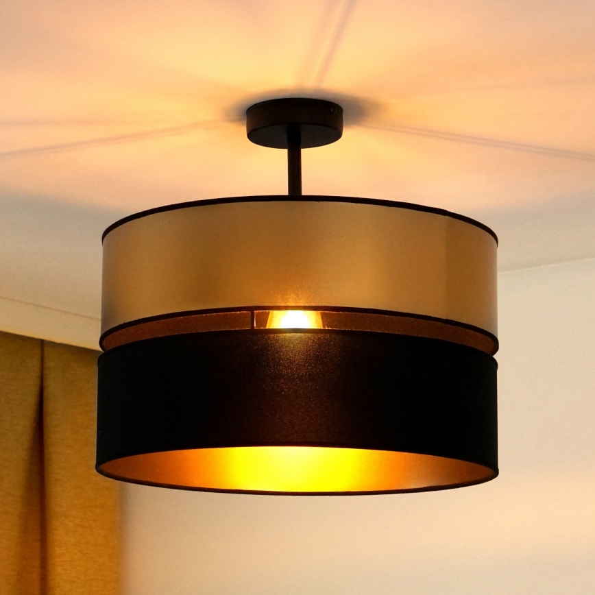Brilagi - Tvirtinamas sietynas ROYAL 1xE27/15W/230V diametras 40 cm juoda/auksas