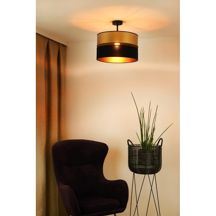 Brilagi - Tvirtinamas sietynas ROYAL 1xE27/15W/230V diametras 40 cm juoda/auksas