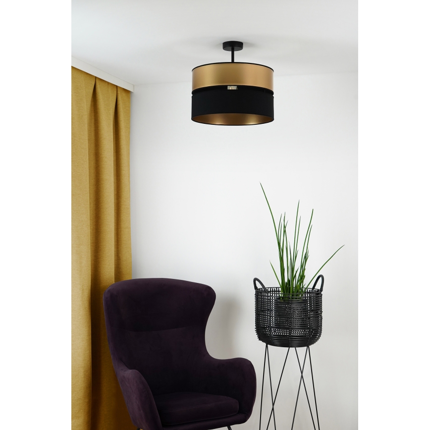 Brilagi - Tvirtinamas sietynas ROYAL 1xE27/15W/230V diametras 40 cm juoda/auksas