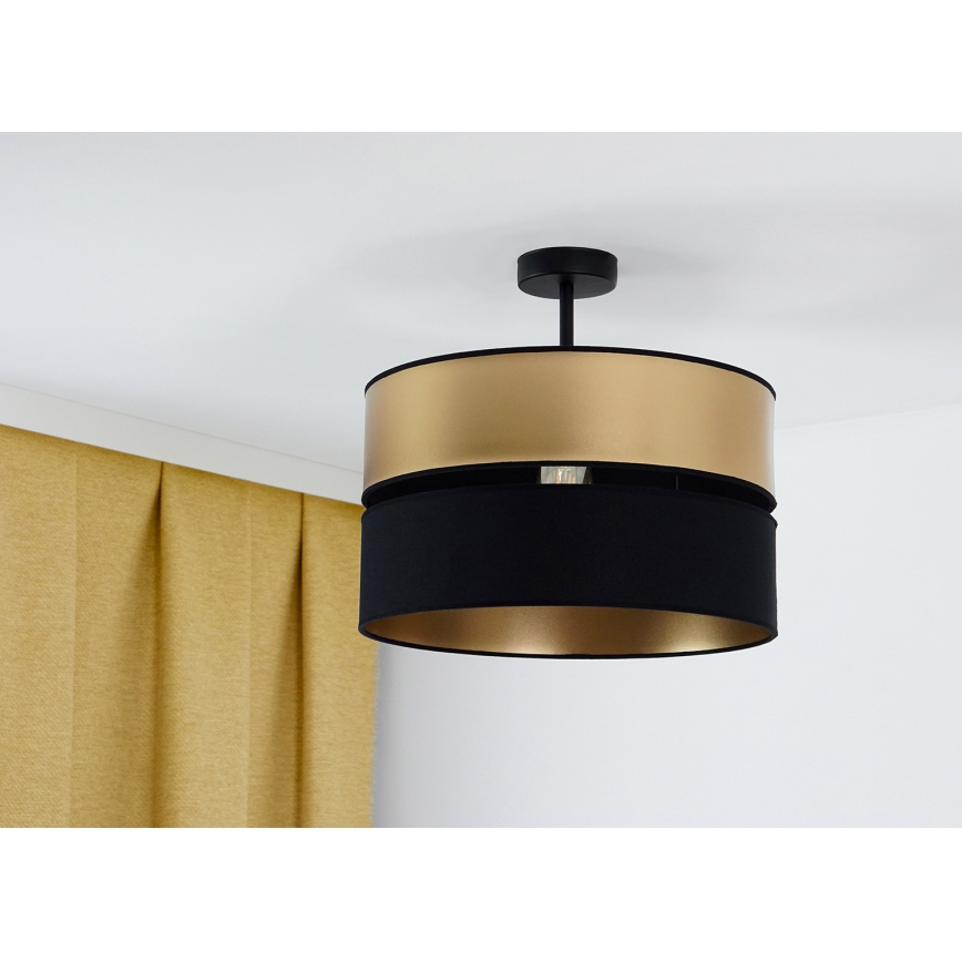 Brilagi - Tvirtinamas sietynas ROYAL 1xE27/15W/230V diametras 40 cm juoda/auksas