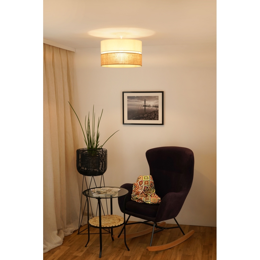 Brilagi - Tvirtinamas sietynas ROYAL YUTE 1xE27/15W/230V diametras 40 cm smėlio spalva/kreminė