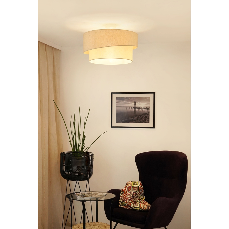 Brilagi - Tvirtinamas sietynas SHINE 1xE27/15W/230V diametras 50 cm kreminė