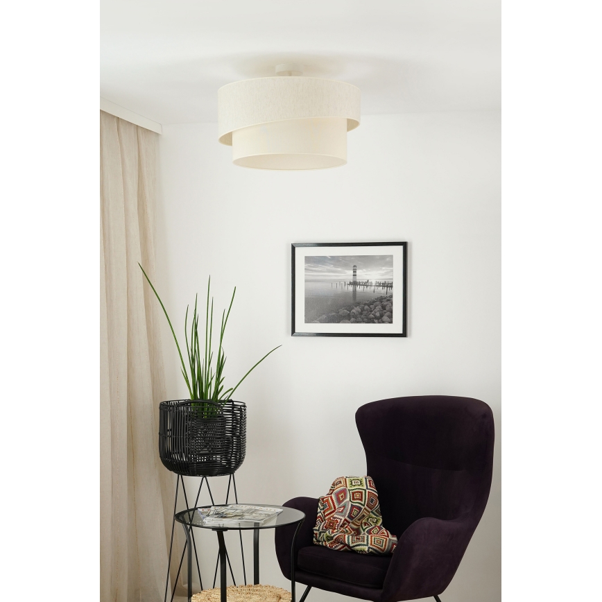 Brilagi - Tvirtinamas sietynas SHINE 1xE27/15W/230V diametras 50 cm kreminė