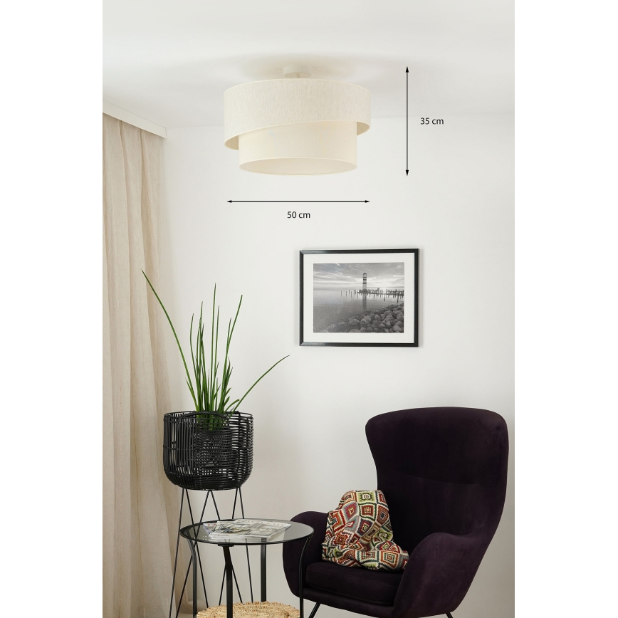 Brilagi - Tvirtinamas sietynas SHINE 1xE27/15W/230V diametras 50 cm kreminė
