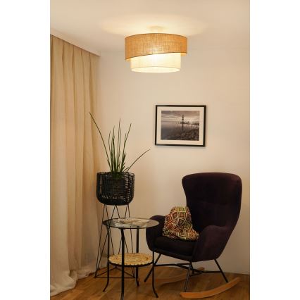 Brilagi - Tvirtinamas sietynas SHINE 1xE27/15W/230V diametras 50 cm smėlio spalva/kreminė