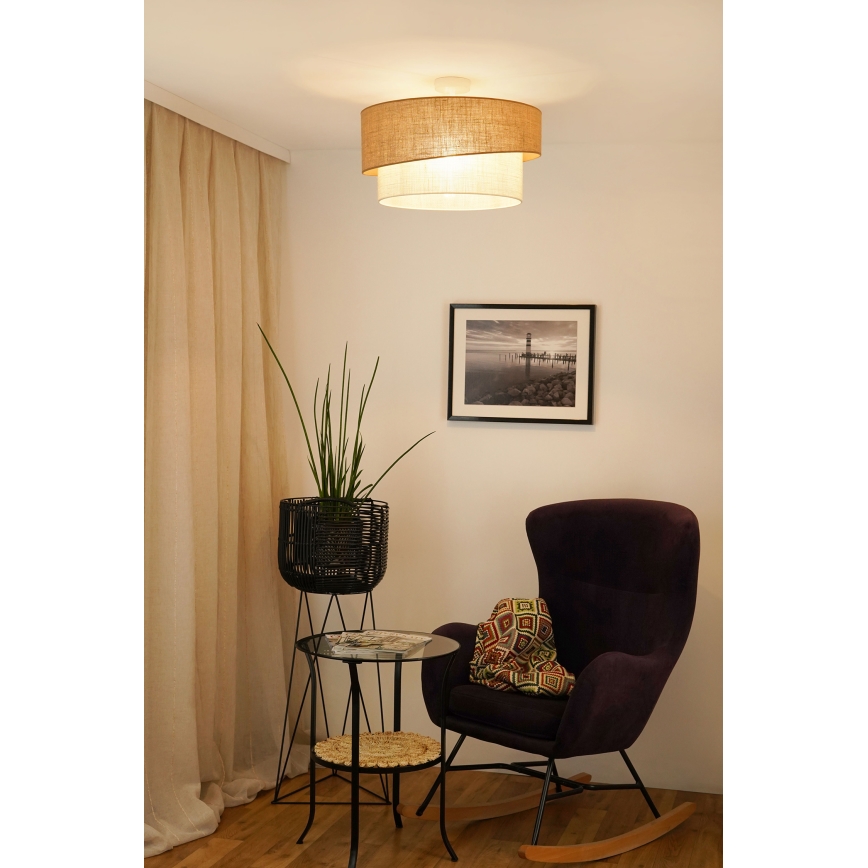 Brilagi - Tvirtinamas sietynas SHINE 1xE27/15W/230V diametras 50 cm smėlio spalva/kreminė
