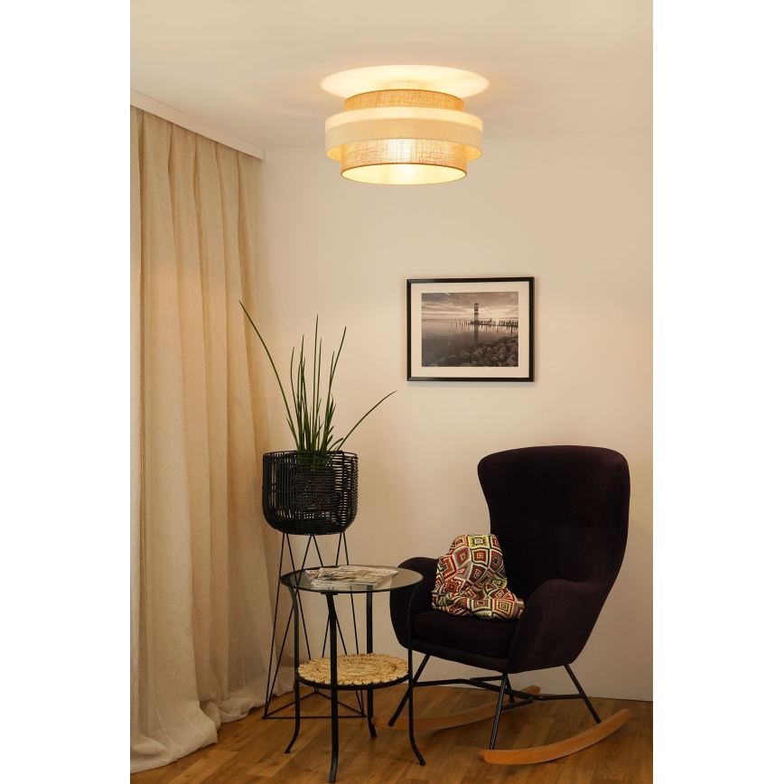 Brilagi - Tvirtinamas sietynas SPACE LIGHT 1xE27/15W/230V diametras 50 cm smėlio spalva/kreminė